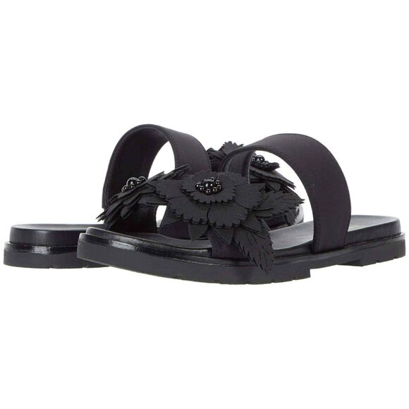 Kate Spade | Marley Sandals in Black Floral Applique | Size 8 - Picture 1 of 6